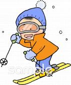 中学・高校向け男の子 スキーウェア無料イラストお試しフリー素材(カット)