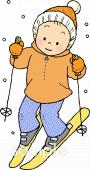 中学・高校向けスキー 雪 こども無料イラストお試しフリー素材(カット)