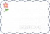 中学・高校向け花 波四角ワク無料イラストお試しフリー素材(カット)
