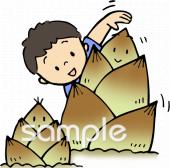 中学・高校向けたけのこ 成長無料イラストお試しフリー素材(カット)