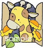 中学・高校向けひまわり キリン無料イラストお試しフリー素材(カット)