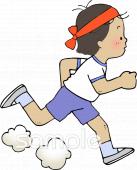 中学・高校向け徒競走無料イラストお試しフリー素材(カット)
