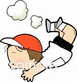 中学・高校向け転ぶ無料イラストお試しフリー素材(カット)