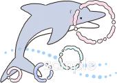 中学・高校向けイルカ無料イラストお試しフリー素材(カット)