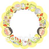 中学・高校向けフォトフレーム 5月無料イラストお試しフリー素材(カット)