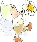 中学・高校向け水仙 妖精無料イラストお試しフリー素材(カット)