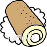 中学・高校向けロールケーキ無料イラストお試しフリー素材(カット)