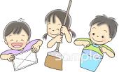 中学・高校向け掃除 小学校無料イラストお試しフリー素材(カット)