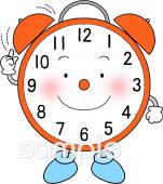 中学・高校向け針のない時計無料イラストお試しフリー素材(カット)