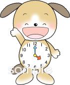 中学・高校向け時計 4時無料イラストお試しフリー素材(カット)