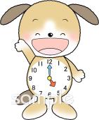 中学・高校向け時計 5時無料イラストお試しフリー素材(カット)