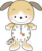 中学・高校向け時計 四時無料イラストお試しフリー素材(カット)