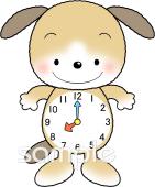 中学・高校向け時計 八時無料イラストお試しフリー素材(カット)