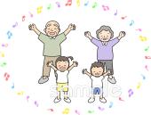 中学・高校向けラジオ体操 子ども 高齢者無料イラストお試しフリー素材(カット)