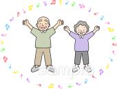 中学・高校向けラジオ体操 高齢者無料イラストお試しフリー素材(カット)