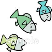 中学・高校向け魚 水中無料イラストお試しフリー素材(カット)