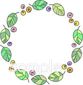 中学・高校向け丸枠無料イラストお試しフリー素材(カット)