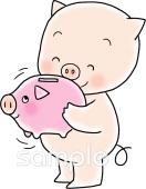 中学・高校向け貯金箱無料イラストお試しフリー素材(カット)