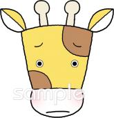 中学・高校向けお面 キリン無料イラストお試しフリー素材(カット)