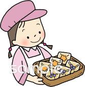 中学・高校向けパン屋さん無料イラストお試しフリー素材(カット)