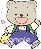 中学・高校向け新学期 通学無料イラストお試しフリー素材(カット)