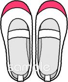 中学・高校向け上履き無料イラストお試しフリー素材(カット)