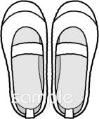 中学・高校向け上履き無料イラストお試しフリー素材(カット)