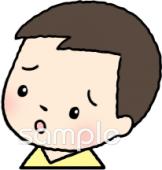 中学・高校向け男の子 困っている無料イラストお試しフリー素材(カット)