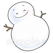 中学・高校向け雪だるま無料イラストお試しフリー素材(カット)