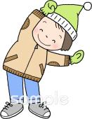 中学・高校向け冬 男の子無料イラストお試しフリー素材(カット)