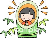 中学・高校向けかぐやひめ無料イラストお試しフリー素材(カット)