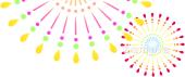 中学・高校向け打ち上げ花火無料イラストお試しフリー素材(カット)