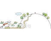 中学・高校向け兎と亀無料イラストお試しフリー素材(カット)