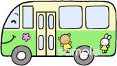 中学・高校向け通園バス無料イラストお試しフリー素材(カット)
