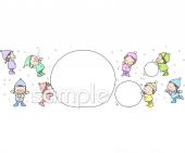 中学・高校向け子ども 雪無料イラストお試しフリー素材(カット)