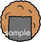中学・高校向けワンポイント せんべい無料イラストお試しフリー素材(カット)