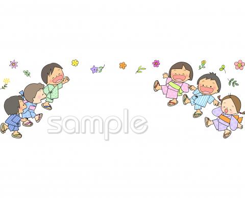 保育園・保育所向け花いちもんめ無料イラストお試しフリー素材(カット)