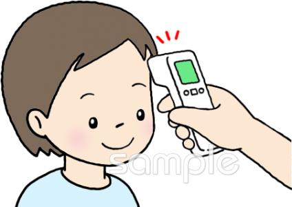 保育園・保育所向け検温無料イラストお試しフリー素材(カット)