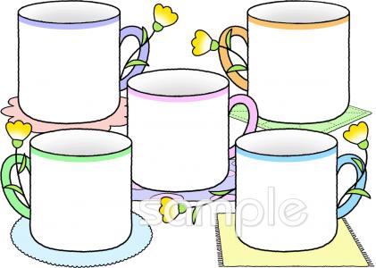保育園・保育所向けがんばりカード マグカップ無料イラストお試しフリー素材(カット)