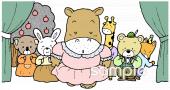 保育園・保育所向け演劇会無料イラストお試しフリー素材(カット)
