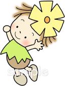 保育園・保育所向け花 妖精無料イラストお試しフリー素材(カット)