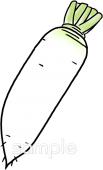 保育園・保育所向け大根無料イラストお試しフリー素材(カット)