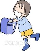 保育園・保育所向け帰宅無料イラストお試しフリー素材(カット)