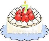 保育園・保育所向けケーキ 数字キャンドル無料イラストお試しフリー素材(カット)