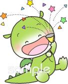 保育園・保育所向け恐竜 クラッカー無料イラストお試しフリー素材(カット)