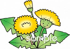 保健室向けタンポポ無料イラストお試しフリー素材(カット)