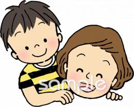 保健室向け親子 顔無料イラストお試しフリー素材(カット)