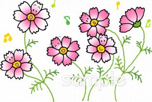 保健室向けコスモス無料イラストお試しフリー素材(カット)