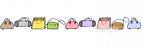 保健室向け飾りライン かばん無料イラストお試しフリー素材(カット)