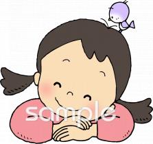 保健室向け女の子無料イラストお試しフリー素材(カット)